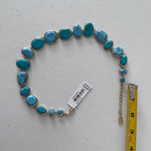 Lauren Ralph Lauren Turquoise/Gold Collar Necklace - Picture 8 of 9